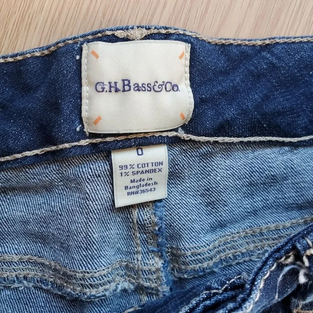 G.H. Bass & Co blue denim Bermuda‎ shorts size 0